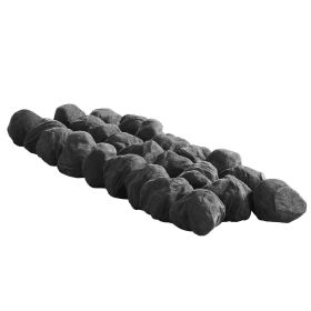 Lava Rocks, 1.2-2.0 inch 25 Pcs Fire Stones Lava Rocks For Fire Pit, Reusable Fire Pit Stones Indoor and Outdoor Use