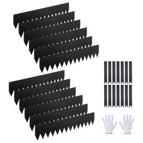 Galvanized Steel Landscape Edging, 12-Pack 40 x 8 Inch Metal Edging for Landscaping with 14 Mounting Clips