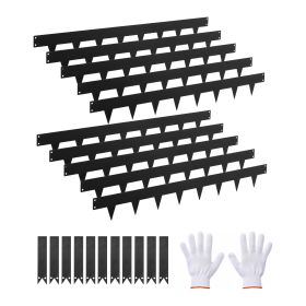 Galvanized Steel Landscape Edging, 10-Pack 40 x 4.5 Inch Metal Edging for Landscaping with 11 Mounting Clips