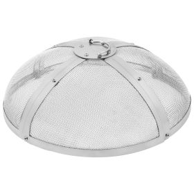 Fire Pit Spark Screen Round 20", Reinforced Heavy Duty Steel Metal Cover, Outdoor Firepit Lid