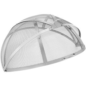 Firepit Spark Screen Lid, 40" Diameter, Outdoor Firepit Ring Cover Round Accessories, Fire Pit Metal Cover