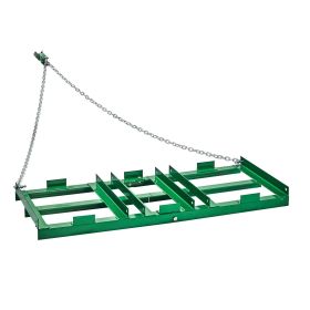 Drag Harrow, 4 ft Heavy Duty Tow Behind Drag Harrow with Adjustable Bars & 72 in Chain, Driveway Grader Landscape Rake for ATV, UTV, Tractor