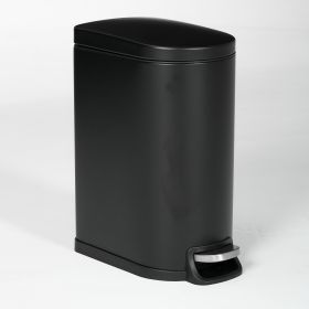 SSTC103-10L-B, Stainless Steel Kitchen Trash Can, 10L, Black