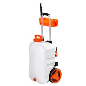 Battery-Powered Sprayer with Wheeled Cart, 10 Gallons Electric Weed Sprayer, Adjustable 0-80 PSI, Yard Lawn Sprayers with Wheels