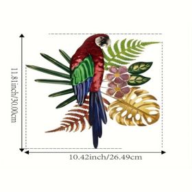 CIFbuy Vintage Colorful Parrot Wall Art With Floral Design Bohemian Tropical Bird Decor For Home Kitchen Office(TikTok, Temu Pick-up Service) (Option: Defaulttitle)