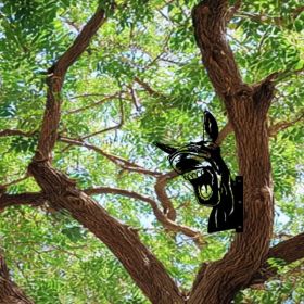 CIFbuy Vintage Donkey Wall Art Sculpture Rustic Farmhouse Western Metal Decor Outdoor Garden Patio Yard Gift(TikTok, Temu Pick-up Service) (Option: Defaulttitle)