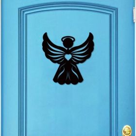 CIFbuy Gothic Angel Iron Wall Art Vintage Sculpture Living Room Bedroom Halloween Gift (TikTok, Temu Pick-up Service) (Option: Defaulttitle)