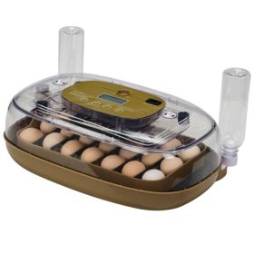 24 Egg Incubator With Automatic Egg Turning, 110V Digital Poultry Hatcher With LED Egg Candler, Temperature & Humidity Control, Auto Water Adding (Option: Defaulttitle)