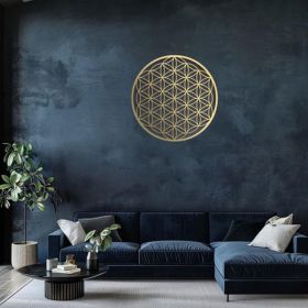 CIFbuy Integrated Lotus Aluminum Wall Art Floral Home Decor For Living Room Bedroom Above Sofa Wall Decorations (TikTok, Temu Pick-up Service) (Option: Defaulttitle)