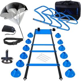 Agile Stair Speed Training Set - Adjustable Fitness Stairs, Suitable For Foot Movements, Coordination And Agility Training (Option: BLUE)