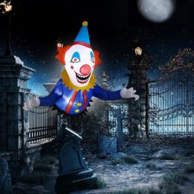 Halloween Outdoor Decorations, Blow Up Yard Decorations, Built-in LED Lights Décor For Indoor Home Party Garden Lawn Store, 5.9FT Pumpkin Ghost (Option: WindowClown)