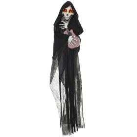 Guitar-Playing Grim Reaper Outdoor Halloween Decoration Animatronic (Option: Black-170x160x330 mm)