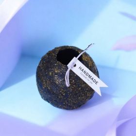 Innovative Spinning Globe Scented Candle Hand Poured Wax Candle With Round Shape For Home Decoration (Option: Black and Gold)