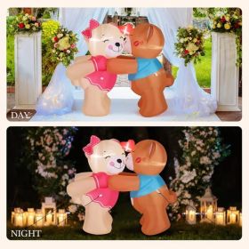 Halloween Outdoor Decorations, Blow Up Yard Decorations, Built-in LED Lights Décor For Indoor Home Party Garden Lawn Store, 5.9FT Pumpkin Ghost (Option: KissingBears)