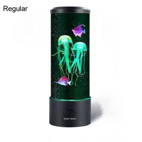 7 Color Aquarium Jellyfish Lamp Fantasy Jellyfish Lamp Relaxing Mood Jellyfish LED Night Light Remote Control Home Decor Gifts (Ships From: CN, Lampshade Color: No remote control)