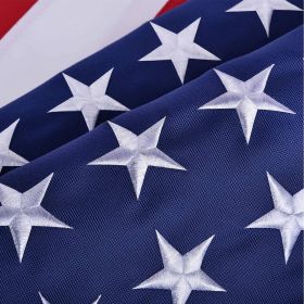 American Flag 10x15 ft 8x12 ft 6x10 ft 5x8 ft 4x6 ft 3x5 ft  2x3 ft Outdoor Heavy Duty Embroidered Stars USA Flag Sewn Stripes Fade Resistance Br (size: 2x3ft)
