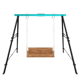 Swing Sets for Backyard, Outdoor Porch Swing Frame, Hammock Chair Stand Only, Max Load 550Lbs A-Frame Swing Stand, Swing Set for Patio, Playgroun (Color: Blue)