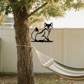 CIFbuy Vintage Tree Stump Wall Art Black Iron Animal Silhouette Sign Rustic Farmhouse Decor For Garden Porch Yard Indoor Outdoor Wall (TikTok, Te (Option: Defaulttitle)